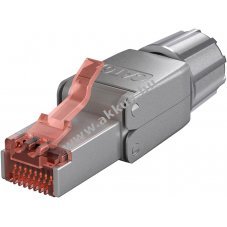 Goobay CAT 6 RJ45 csatlakoz� STP �rny�kolt 5,0-8,5mm k�belhez csavaros r�gz�t�s