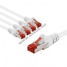 Goobay CAT 6 patchk�bel S/FTP PiMF 3m 5db/csomag feh�r