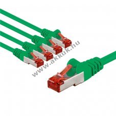 Goobay CAT 6 patchk�bel S/FTP 2m z�ld 5db/csomag