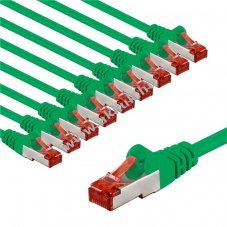 Goobay CAT 6 patchk�bel S/FTP PiMF 5m z�ld 10db/csomag