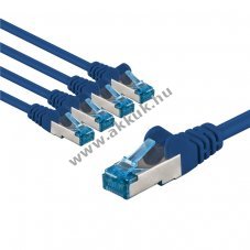 Goobay CAT 6A Patchk�bel S/FTP 5m k�k 5db/csomag
