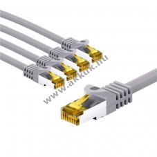 Goobay RJ45 Patchk�bel CAT 6A S/FTP 1m sz�rke 5db/csomag LSZH