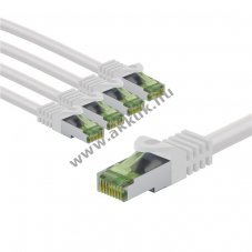 Goobay CAT 8.1 h�l�zati k�bel 3m S/FTP 5db/csomag LSZH feh�r