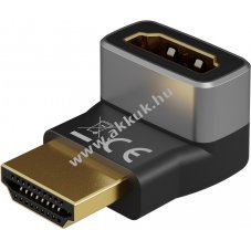 Goobay HDMI 90 fokos sz�g� adapter 8K 60 Hz t�mogat�ssal