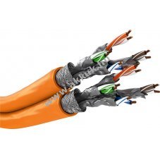 Goobay CAT 7A duplex h�l�zati k�bel S/FTP 23 AWG narancs LSZH