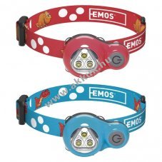 EMOS gyermek fejl�mpa 3db LED, d�n�s, piros, 12lm