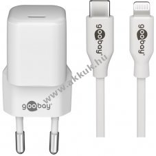 Goobay USB-C 30W t�lt� �s Lightning k�bel iPhone 12-hez