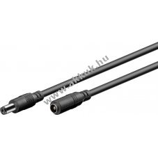 DC hosszabbt kbel, 5m, fekete csatlakoz mrete 5.5mm x 2.1mm