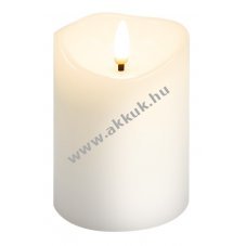 Goobay LED val�s viaszos gyertya feh�r 7,5 x 10cm id�z�t�vel 3D l�nggal