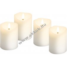 Goobay 4db feh�r LED val�di viaszgyertya id�z�t�vel 3D l�nggal