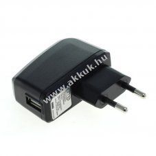 Helyettes�t� h�l�zati t�lt� adapter, 1A, fekete 90 fokos