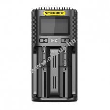 Nitecore UMS2 USB gyorst�lt� ,LCD kijelz�vel, 2 t�lt� csatorn�s Li-Ion akkuhoz