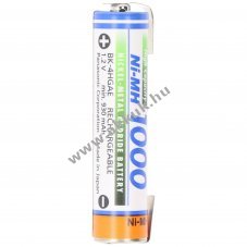 Helyettes�t� akku Panasonic BK-4HGAE HR-4U AAA (mikro) U alak� forrf�llel ipari NiMH