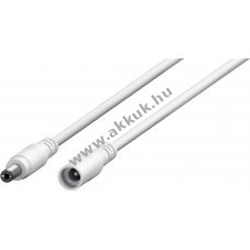 DC-hosszabbt kbel - tmr 5.5mm x 2.5mm, fehr, 5m
