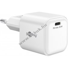 USB-C hlzati gyorstlt, power Delivery, GaN 20W, fehr