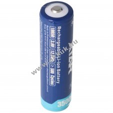 XTAR 18650 Li-Ion akku 3.6V, 3500mAh 10A, rintkez fejjel, vdelmi elektronikval