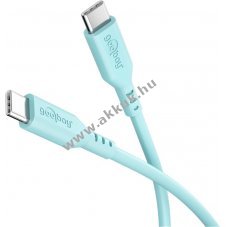 Goobay USB-C 1,5m szilikonk�bel 60W 3A t�lt� �s adatk�bel