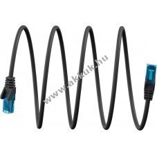 Goobay CAT 6A ultrarugalmas U/UTP patchk�bel 1m fekete