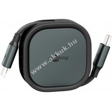 sszecsukhat USB-C kbel, 1m, 15W, fekete