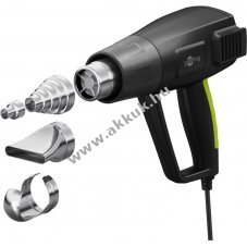 Goobay Tools Hei�luftpistole 1500W LCD kijelz�vel �ll�that� h�m�rs�klettel