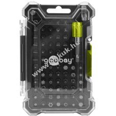 Goobay Tools 72db-os bitk�szlet bitfog�val �s hordoz�dobozzal