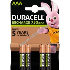 Duracell Pre-charged AAA (mikro) akku 1.2V 750mAh 4db/csomag NiMH