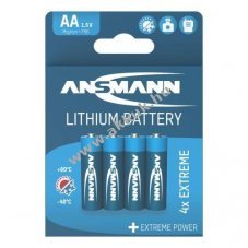 Ansmann Lithium Extreme AA Mignon ceruza 4db/csomag l�tium elem