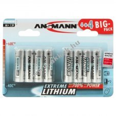 ANSMANN l�tium elem AA (Mignon) 8db/csomag