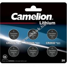 Camelion 6db/csomag (2xCR2032,2xCR2025,2xCR2016) ak�r 10 �v eltarthat�s�g l�tium elem