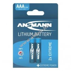 Ansmann Lithium Extreme AAA Mignon ceruza 2db/csomag elem l�tium