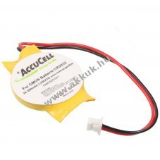 Helyettes�t� elem CMOS CR2032 csatlakoz�val Molex-51021-2P-100 3x2,6mm k�belhossz 90mm l�tium elem