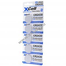 CR2430 l�tium gombelemm 3V 5db/csomag