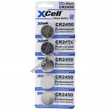 CR2450 l�tium gombelemm 3V 5db/csomag