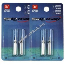 CR425 l�tiumelem elektromos �sz�k, horg�sz�sz�k, kap�sjelz�k 2x2 db-os bubor�kcsomagol�s
