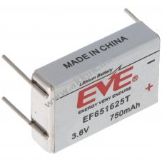 EVE Lithium thionyl chloride elem 3,6V 750mAh