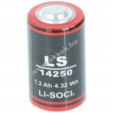 Helyettes�t� elem ER14250 LS14250 3,6V 1200mAh 1/2 AA l�tium elem