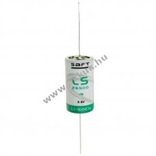 Saft LS26500 l�tium elem Li-SOCl2 C (b�bi m�ret) 3,6V 7700mAh