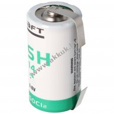 Saft LSH14 3.6V 5500mAh C (b�bi m�ret) l�tium