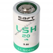SAFT lithium elem t�pus LSH20 - D 3,6V 13Ah (Li-SOCl2)