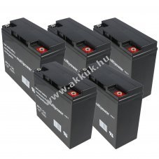 Helyettes�t� akku Multipower SXT Raptor 1200 60V 22000mAh 5db/csomag 6-DZM-20 AGM �lom-zsel�s