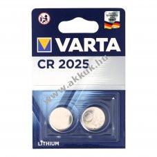Varta CR2025 l�tium elem 2db/csomag