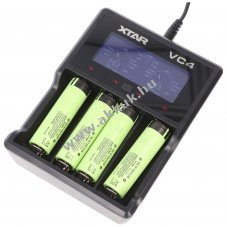 Panasonic 18650 Li-Ion akku 3400mAh 4db csomag �s 4-csatorn�s Li-Ion gyors t�lt�