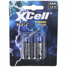 XCell XTREME FR03 L92 AAA (Micro) 1,5V 1000mAh 4db/csomag elem l�tium