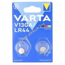 Varta alk�li gombelem LR44 V13GA 1.5V 2db/csomag