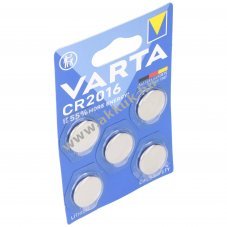 Varta CR2016 l�tium gombelem 3V 5db/csomag