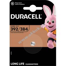 Duracell gombelem 384/392 SR41 1.5V 45mAh 1db/csomag Silver Oxide