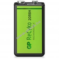 GP ReCyko akku 9V 200mAh 1db/csomag NiMH