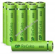 GP ReCyko AAA mikro akku 1,2V 850mAh 8db/csomag NiMH