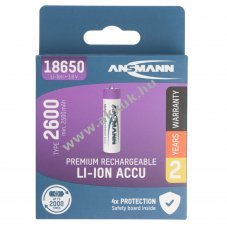Ansmann Li-Ion akku 18650 3,7V 2600mAh