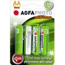 Agfaphoto Value Energy AA Mignon ceruza akku 1.2V 2300mAh 4db/csomag NiMH